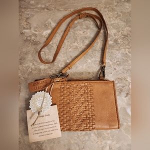 India Leather Wallet With Straps Tan
